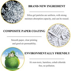 Silica Gel Packets – 50 Packs of 5 Grams, Food Safe Moisture Absorbers, Reusable
