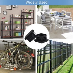 1 1×1 Square Tube End Cap Plastic Plugs 12 Pack, 1×1 1 Inch Square Tubing Plu…