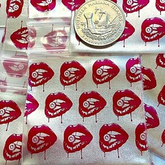 BaggiesSince1987 – 2020 Design Zip Bags 100PCS DEATH KISS ON SILVER, READ DETAIL