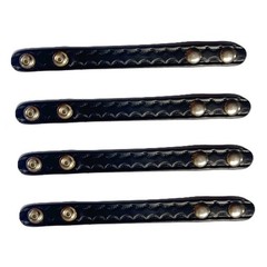 Stallion Leather BKA-2 3/4″ Wide Belt Keeper, Basketweave, Nickel Snap (4 Pack)