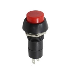 2x Red Push Button Switch Latching Bolt-On ON/OFF Car DC 12V/5A, AC 125V/3A 250V