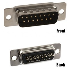 20 Pcs Pack DB15 15 Pin Male D-SUB Solder Cup Connector Adapter Plug Assembly