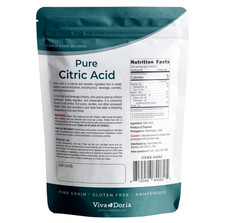 Viva Doria 100% Pure Citric Acid, Food Grade, Fine Grain, 2 lb (907 g)