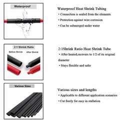 2:1 Heat Shrink Tubing Tube Clear Glue Waterproof Dual Wall Wires Wrap
