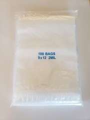100 9” X 12” Clear Reclosable Zip Seal Bag Plastic 2 Mil BAGGIES Jewelry Zipper