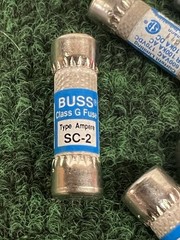 10 Pieces of Bussmann SC-2 General Purpose Buss Class G Fuses New and Tested