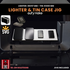 EufyMake E1 UV Printer Jig | Flip Top Lighter & Tin Case Template