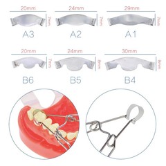 Dental Saddle Contoured Metal Matrices Matrix Band/Springclip 20Pcs/Pack