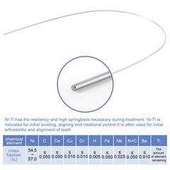 AZDENT Dental Orthodontic Stainless Steel Arch Wire Round Nature Form 10pcs/pack