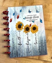 Faith Hope Love Sunflower Butterflies Cover Set 4 use w TUL/Arc (8disc) Planner-
