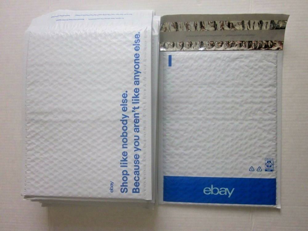 30 eBay Branded Shipping Supplies Padded Bubble Envelope 6.5 x 9.25 blue print