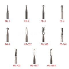10-100Pcs Dental Carbide Burs for High Speed Handpiece Round Cone Bur Diamond FG