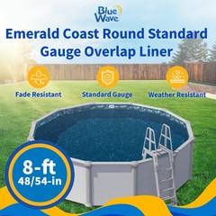 Blue Wave Emerald Coast 8-Ft Round Overlap Pool Liner For Above-Ground Steel