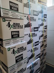 Emerald 4X Black Nitrile Disposable Gloves one case 1000 Gloves