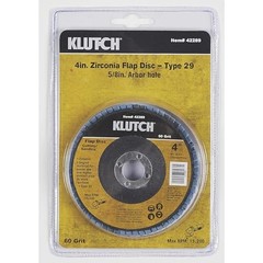 Klutch Flap Disc, 4in., 60 Grit, Type 29, 5/8in. Arbor, For Angle Grinders