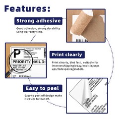 4″x6″ Direct Thermal Shipping Labels for Zebra&Rollo Printers Fanfold and Rolls