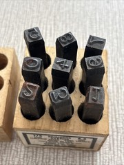 EMED 1/4 X6.4mm Numbers SVT-N25 Machine Made Steel Stamps USA