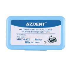 200Pcs AZDENT Dental Orthodontic Buccal Tubes 1st Molar MBT/Roth 0.022 Monoblock