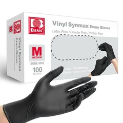 1000Pcs Black Vinyl Exam Gloves Latex Powder Free Disposable Medical Cleaning