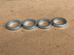 4 pcs set Finish mower wheel spacer 1/4″ bushings Bush Hog Woods Land Pride etc