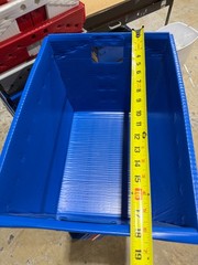 Lot of 10 Corrugated Plastic Postal Mail Type Totes Bin 18.5″L x 13.5″W x 11.5″H