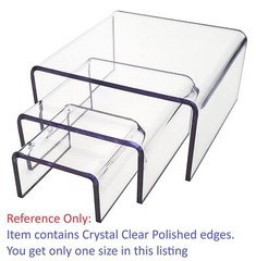 T’z Tagz Any 7-Inch-Deep Clear Acrylic Riser Display Stand New 2 Pack Variation