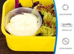 [5.5 OZ, 50 Sets] Clear Disposable Plastic Portion Cups with Leakproof Lids …