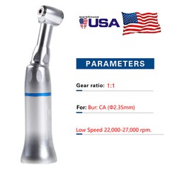 Dental E TYPE push button Contra Angle LOW Handpiece A+ Dentist Brand New PAD