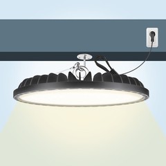 10Pack 200W UFO Led High Bay Light Warehouse Factory Commercial Industrial Light