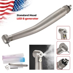 Dental High Speed LED E-generator Handpiece Standard Head 4 Spray 4H ASkeadnt sk
