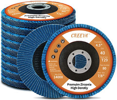 10 Pcs Flap Discs 40 Grit 4 1/2â€X7/8â€ Grinding Wheel Flapper Wheel for Di…