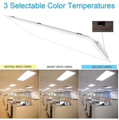 2-Pack 2×4 FT 45W LED Back Panel Selectable CCT 3500K|4000K|5000K Dimmable