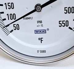 Wika TG53 / 7-1-2IN / 0-550F / 8100MPLT NPT Bimetal Thermometer