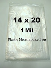 200 Merchandise Bag Combo 12×18 & 14×20 Clear 1 Mil Plastic Apparel Bags