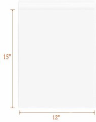 100 Count 12″ x 15″ Clear Resealable Cello Bag Plastic Envelopes Cellophane Bags