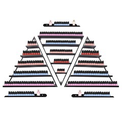 Black 5 Tiers Wall-Mount Metal Nail Polish Display Racks Floating Perfume Racks
