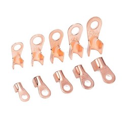 70PCS 5Types Car Open Wire Connector Copper Ring Lug Terminal Kit w/Box
