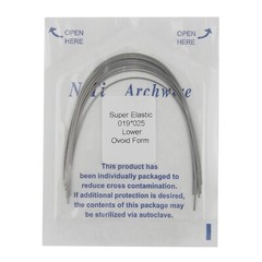 US 100PCS Orthodontic Niti Arch Wire Super Elactic Ovoid Form Round Rectangular