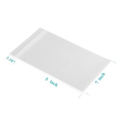 200ct Clear Poly Bags Adhesive 5” x 7” 12.7 x 17.8cm – 1.4 Mil Extra Thick …
