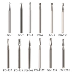 Dental Carbide Burs FG1/2/3/4/5/6/7/8 Round for High Speed Handpiece 10 -100Pcs