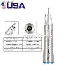 AZDENT Dental Surgical 1:1 Fiber Optic LED Straight Handpiece Inner Channel