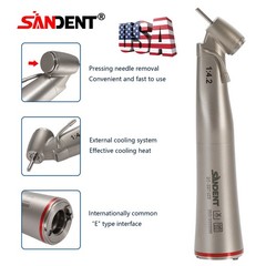 Dental Optic Fiber LED 1:4.2 Increasing Handpiece 45°Angle Head External Channel
