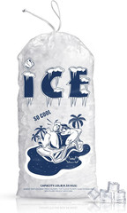 50 Pack Ice Bags 10 Lb, Heavy-Duty Ice Bags with Drawstring(2 Mils Thickness)