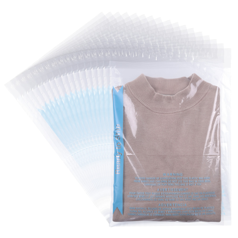 100-2000Poly Bags Resealable Suffocation Warning Clear Merchandise Shirt Apparel