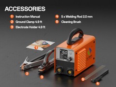 HITBOX Mini Welder 110V 160A MMA Stick Lift TIG IGBT Portable Welding Machine