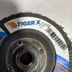 36 Grit Tiger X #51204 Weiler 4-1/2″ Tiger Flap Disc Angled CZA 5/8-11A T29 10x