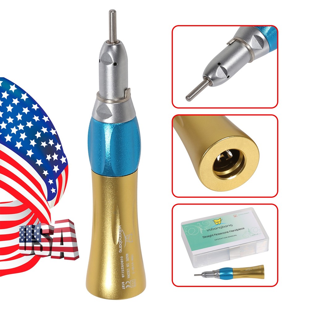 Dental slow low speed Straight Handpiece Nose Cone Fit NSK E-type Motor Colors