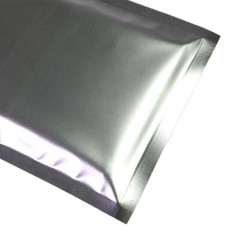 Flat Silver Metallic Mylar Foil Zipper Seal Resealable Bags Smell Proof Pouch