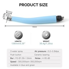 2 Color Dental LED Integrate E-generator High Speed Handpiece 3 Way Spray 4Holes