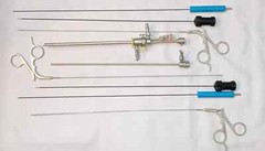 Laparoscopic Hysteroscopy Sheath Semi-Rigid L-Hook Spatula Forceps Set 8Piece